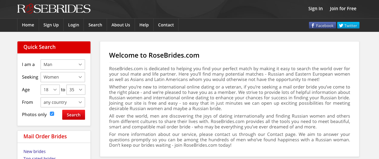 main page RoseBrides.com